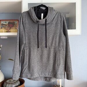 Lululemon Split Pullover Hoodie Heathered Speckled Black Stretch French Terry